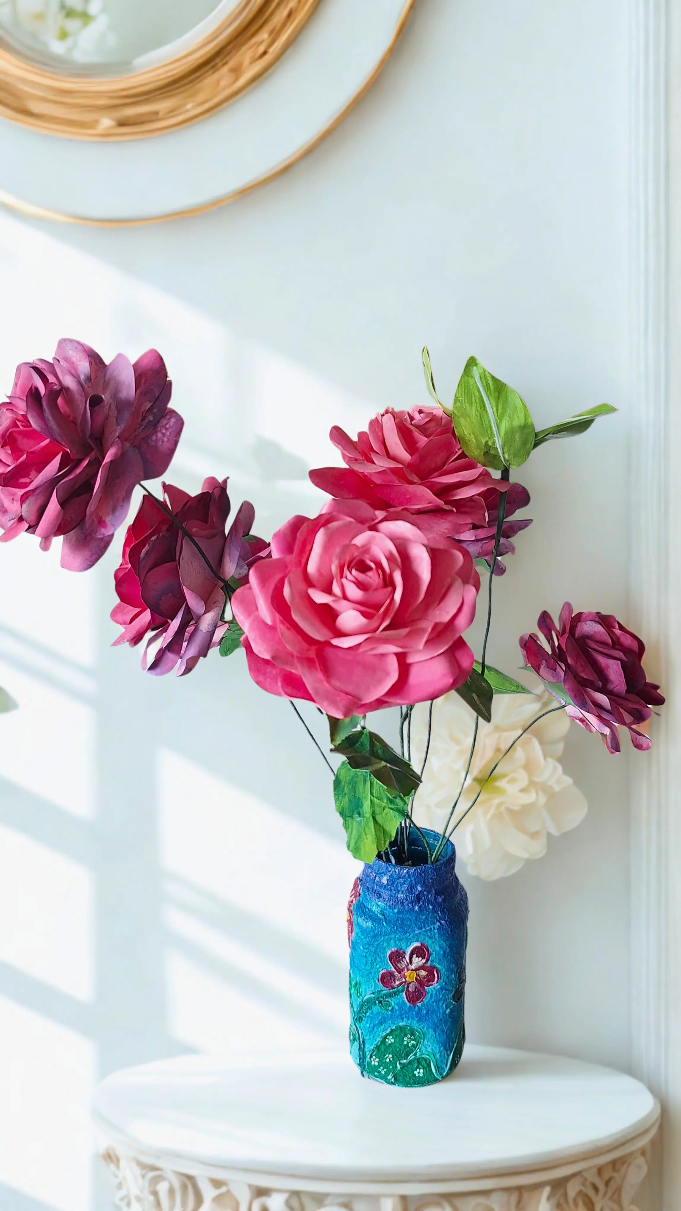 roses handmade paper flowers